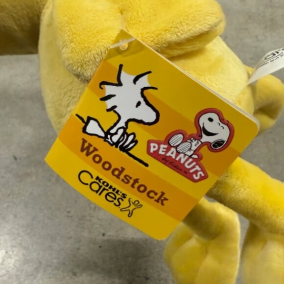Kohls Cares Peanuts Woodstock Bird Plush Yellow 13" New With Tags - Picture 2 of 2
